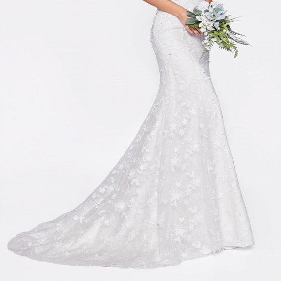 Cinderella's Closet Dresses & Skirts - FLORAL MERMAID WEDDING LONG GOWN TY01